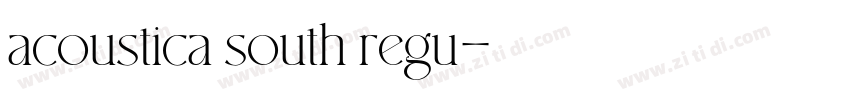 acoustica south regu字体转换